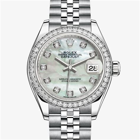 rolex datejust lady usato offerte acciaio oro bianco oyster|Lady.